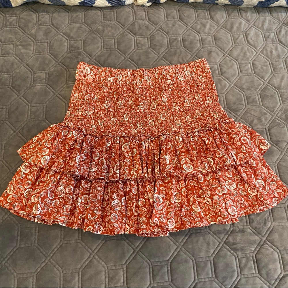 Women’s Loft Palm-Print Mini Skirt - Size M